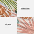 thumbnail image 5 of Summer Palm Leaf Pillow Covers 18x18 Set of 2, Coral Tropical Leaf Decorative Outdoor Throw Pillow Covers Green Blue Botanical Farmhouse Cushion Case Linen Square Decor for Home Couch Sofa, 5 of 6