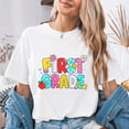 thumbnail image 4 of Jollimate First Grade Shirt, Retro Back to School T Shirt, Cute 1st Grade Teacher Graphic Tee, 4 of 6