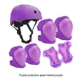 thumbnail image 2 of Sonducket Juego de casco y almohadillas para niños portátiles y multifuncionales para actividades al aire libre resistentes y duraderos Ciclismo Equipo de cuidado morado casco morado, 2 of 6