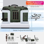 WITZMAN Carry on Travel Backpack for Men Airline Approved Convertible Nylon Duffle Backpack Luggage Bag(B682 Army Green)