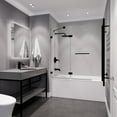 thumbnail image 2 of ANZZI Hinged Tub Door Pacific Series Frameless Glass Shower Door 48 in. x 58 in. Matte Black, 2 of 9