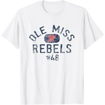 Mississippi Ole Miss Rebels 1848 Vintage Logo T-ShirtMen and women, White T-shirt, size: Extra large S-297XL