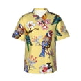 thumbnail image 1 of Fotbe Beautiful Bright Birds And Flowers Camisa Hawaiana para Hombre Unisex – Camisa Casual de Verano con Botones de Manga Corta de Algodón y Lino,Small, 1 of 7