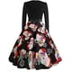 thumbnail image 5 of Vestido de fiesta de noche de Navidad con cuello en V y manga larga con estampado vintage para mujer Fridja  nbo3690, 5 of 8