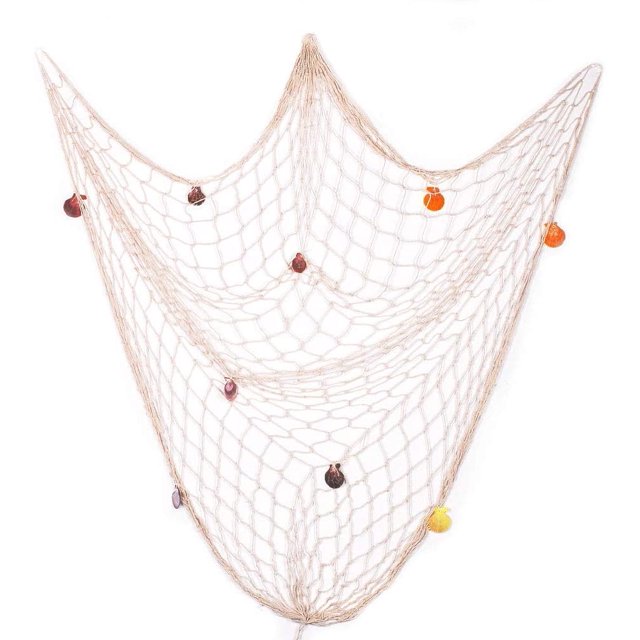 Filet de Pêche avec Coquillage Coloré Style Méditerranéen, Chambre d'Enfants