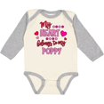 thumbnail image 3 of Inktastic My Heart Belongs to My Poppy Boys or Girls Long Sleeve Baby Bodysuit, 3 of 5