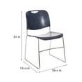 thumbnail image 3 of Hampden Furnishings Naomi Collection Premium Sled Base Stack Chair, Navy Blue, 2 Pack, 3 of 6