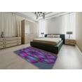 thumbnail image 4 of Ahgly Company Indoor Rectangle Patterned Steel Blue Abstract Area Rugs, 5' x 7', 4 of 6