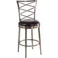 thumbnail image 1 of Hillsdale Harlow 47.75" Metal Transitional Bar Stool in Silver/Antique Pewter, 1 of 3