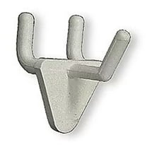 Azar Displays 800071-WHT White 1" Glass-Filled Nylon Hook: 0.225" Diameter, 50-Pack