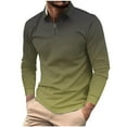 thumbnail image 2 of Blusa y camisa de manga larga con cuello vuelto para hombre, informal, con cuello vuelto, estampado, para fitness, deportiva, de manga larga, de poliéster, 2 of 5