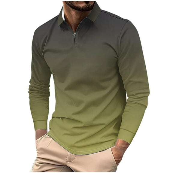 Shirts for Men Long Sleeve Clearance Pullover Hoodies Casual Turn-down Collar Pullover Sports Long Sleeve Blouse