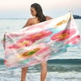 thumbnail image 6 of Coolnut Flowers Art Design Diveblues Beach Towel Microfiber - Oversized Travel Towels - Lightweight Compact Beach Accessories - for Swimming, Camping, Holiday, Quick Dry Washcloth Gift, 6 of 7