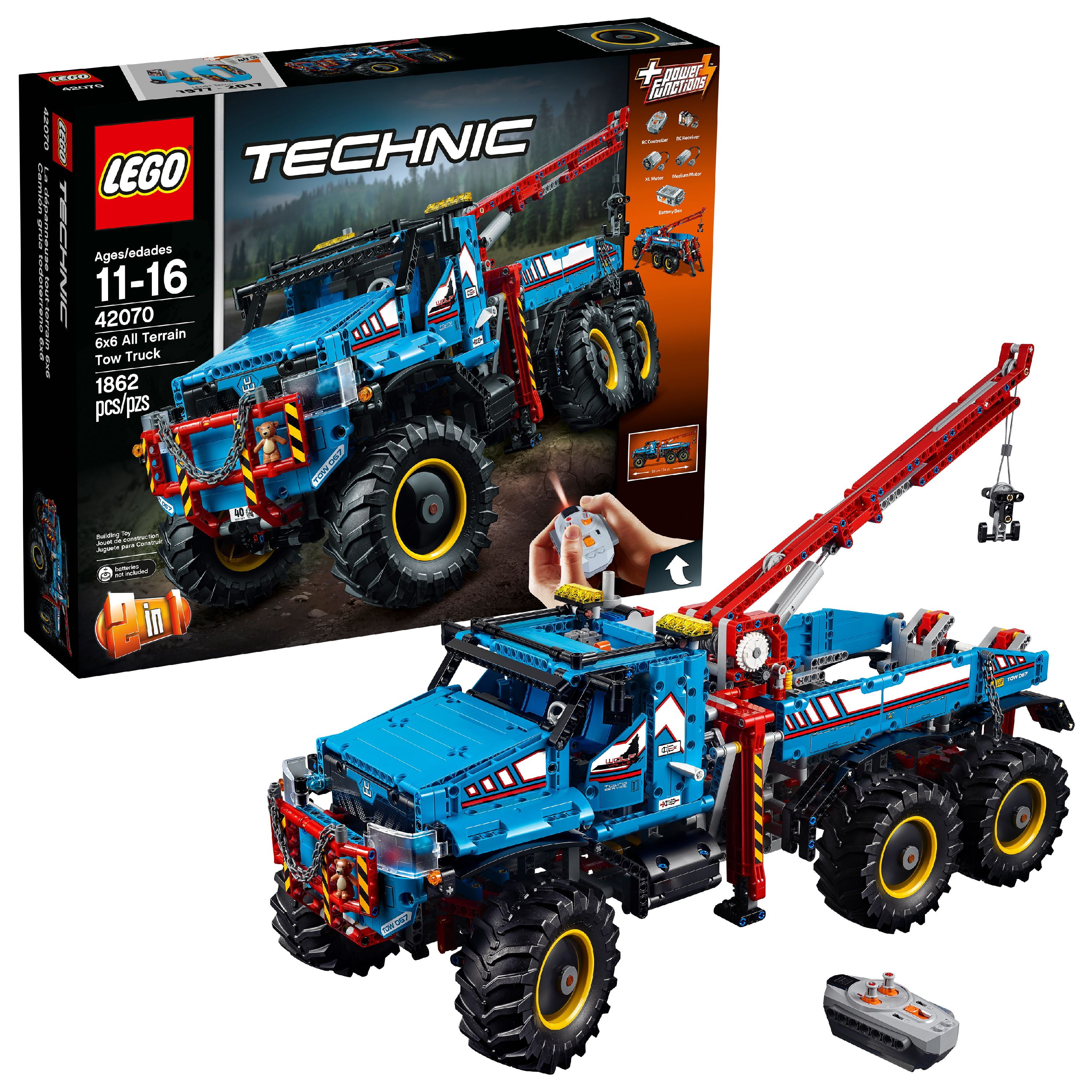 Zonsverduistering Glad Proberen LEGO Technic 6x6 All Terrain Tow Truck 42070 - Walmart.com