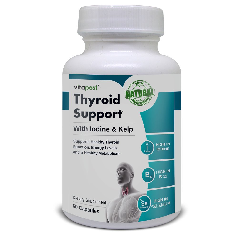 VitaPost Thyroid Support with Iodine & Kelp. Dietary Supplement, 60