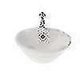 thumbnail image 2 of 2025 1:12 Bathroom Sink Miniature Ceramic Wash Basin Bathroom Sink Models Simulation Accessory Round, 2 of 5