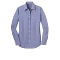 thumbnail image 3 of Port Authority Long Sleeve Gingham Shirt (L654) Blue/Purple, L, 3 of 4