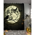 thumbnail image 2 of Halloween Shower Curtain Set ，Waterproof Fabric Shower Curtains Crow Moon Shower Curtains for Bathroom,Bathroom Decor 72"x72", 2 of 6