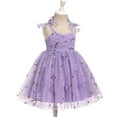 thumbnail image 3 of IDOPIP Toddler Baby Girls Tutu Dress Birthday Party Princess Dresses Floral Sequin Tulle Sundress, 3 of 8