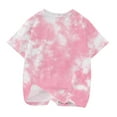 thumbnail image 3 of AJTQTH Boys Girls Tshirts Kids Summer Casual Breathable Comfy Clothes Outfits Tie-Dye Short Sleeve Round Neck Tops Cute Ombre Color Tees Shirts Blouses Pink#01 13-14 Years, 3 of 4