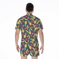 thumbnail image 2 of Cute Tropical Fruits Pattern Short Sleeve Men'S Rompers, Aloha Hawaiian Tropical Floral Plants Summer Casual Summer Jumpsuits Outfit, 2 of 4