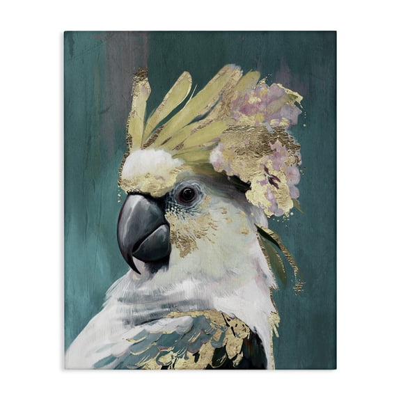 Stupell Industries Tropical Cockatoo with Gold Accents Canvas Art, 16 x 20, by Svetlana Aleynikova