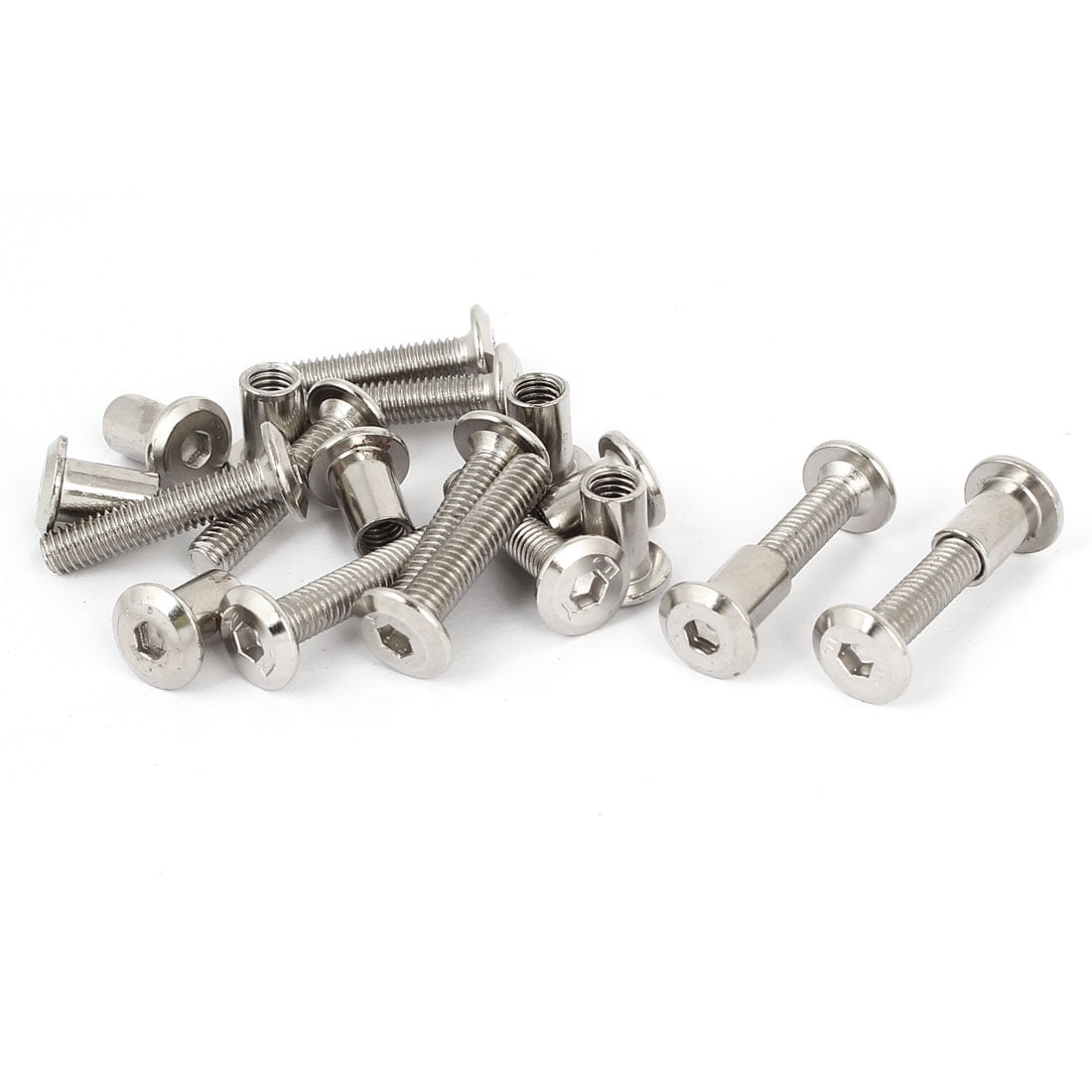 M6 x 30mm Hex Socket Head Barrel Nut Countersunk Screw Bolt Fasteners