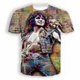 thumbnail image 3 of Camiseta de manga corta con estampado 3D del cantante de rock clásico Bon Scott para hombre y mujer, estilo hip hop, estilo Harajuku, unisex, 3 of 5