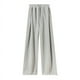 thumbnail image 2 of Pantalones anchos informales de dos piezas, holgados, de cintura alta y adelgazantes para mujer, de primavera y otoño, con cordón para combinar, 2 of 2