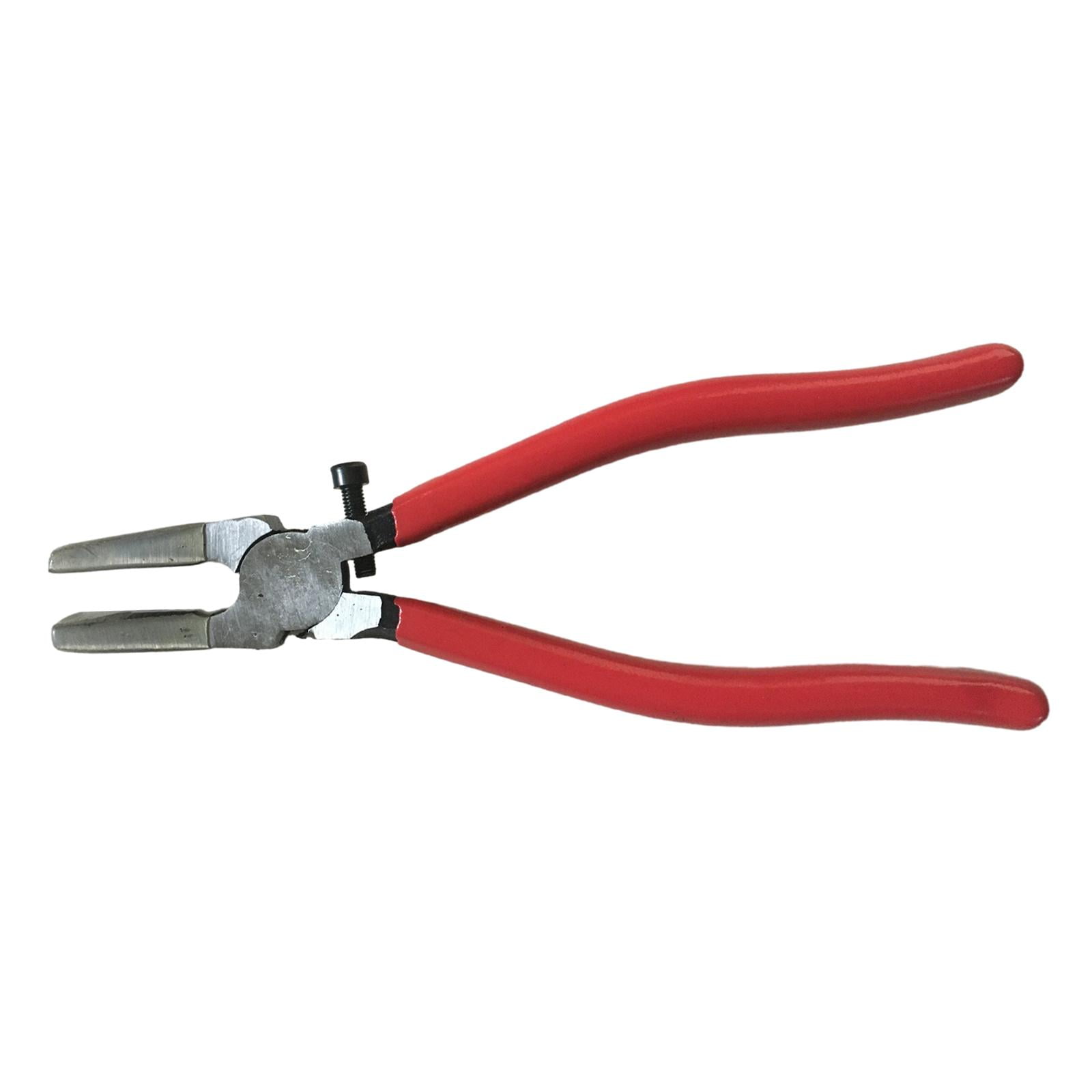 Key Fob Pliers, Glass Cutting Tool, Grozing Pliers, Metal Glass Running Pliers, Glass Breaking Pliers for Mosaics, Tiles, Stained Glass 8inch Flat Jaws