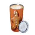 thumbnail image 2 of GOSMITH  Merry Christmas Insulated Tumbler , Man Gingerbread Stainless Steel Coffee Mug Cup with Lid and Straw for Home Travel Men Women Gifts, 2 of 7