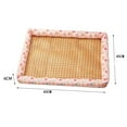 thumbnail image 4 of Ice Rattan Cooling Bed for Cats Dogs, Summer Cooling Pet Mat Ice Pad Sleeping Mats, Pet Ice Pad Mat Pet Cooling Mat, Cool Pad Cushion Dog Cat Puppy Blanket Pet Self Cooling Pad (D, 24*18*2in), 4 of 4