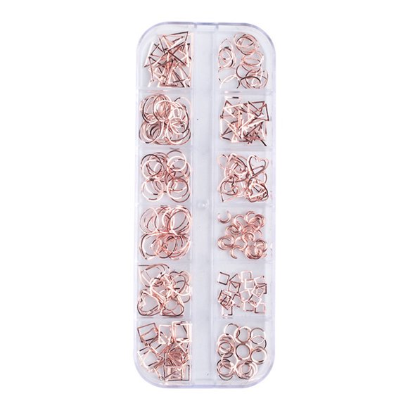 1 caja de dijes para uñas, remaches de Metal, parches para uñas DIY, accesorios para decoración de uñas (estilo 2)