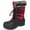 Red / Black Plaid, variant on Women's Winter Snow Boots Flannel Plaid Faux Fur Insulated Lace up Shoes