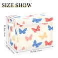 thumbnail image 5 of Yayeee Collapsible Cube Storage Bin with Lid Fabric Closet Decorative Basket with Handles, Red Butterflies, 5 of 7