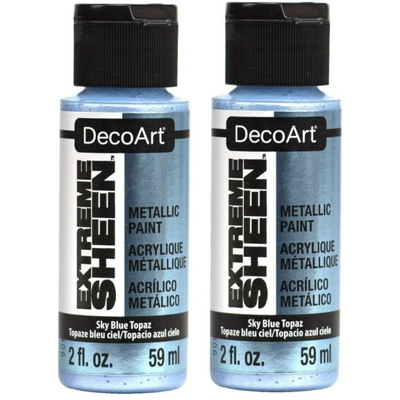 [2-PACK] - DecoArt Extreme Sheen Paint 2oz - Sky Blue Topaz