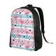 thumbnail image 2 of Fotbe Pink Striped Flamingo Mochila de Viaje para Laptop, Mochila Ejecutiva Delgada y Resistente 15.6", 2 of 8