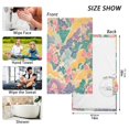 thumbnail image 6 of Yayeee 2 Pack Hand Towels for Bathroom 100% Cotton 16" x 28" Soft Absorbent Kitchen Towel, Yellow Floral Wave, 6 of 7