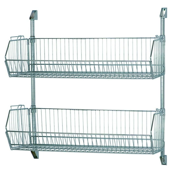 Quantum Storage CAN-34-1448BC-PWB Wire Baket Cantilever Wall Mount - 14 x 48 in.
