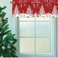 thumbnail image 6 of Christmas Valance for Windows,Christmas Winter Snowflakes Red Xmas Ball Ornaments White Xmas Tree Window Treatments 1 Panel Short Curtains for Kitchen Windows Bathroom Bedroom,54 x 18 Inch, 6 of 6