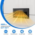 thumbnail image 3 of Dextrus 36 Inches Electric Fireplace, Suitable for Recessed or Wall Mounting, Comes with Remote Control, Adjustable Temperature and Timer, Changeable Flame Color and Brightness, 120V 1500W, Crystal, 3 of 5
