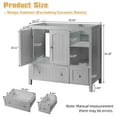 thumbnail image 4 of Tcbosik Sink Storage Cabinet with Open Shelves, Bathroom Vanity Cabinet with 2 Drawers and 2 Doors, Easy Assembly, Grey (Sink Not Included), 4 of 9