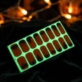 thumbnail image 3 of 16PCS Medium Halloween Luminous Press On Nails, Glow in The Dark Fake Nails with Skull Spider Web Ghost Pumpkin Prints, Glossy Spooky Reusable Artificial False Nail Tips for Women Halloween Party, 3 of 7