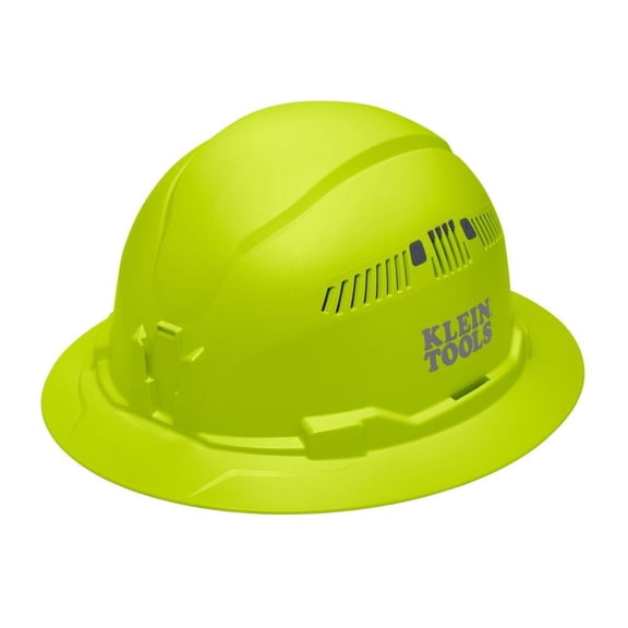 Klein Tools Full Brim Style Vented Hard Hat Hi Vis Lime