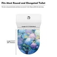 thumbnail image 5 of ZIATUBLES Dragonfly Hydrangea Print Washable Stretch Fabric Toilet Bowl Lid Cover with Elastic Edges Fits Round Oval Elongated Lids Bathroom Decor Accessories, 5 of 6