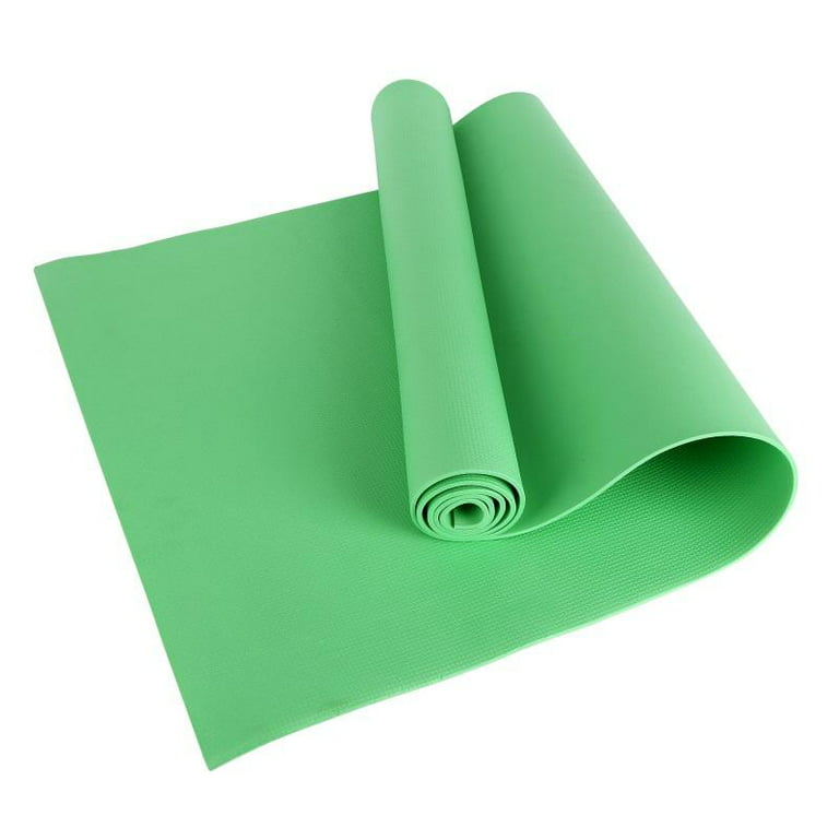 Non Slip EVA Yoga Mat with String, Professional Thick Yoga Mats for Women  Men, Workout Mat for Yoga, Pilates and Floor Exercises (Green)