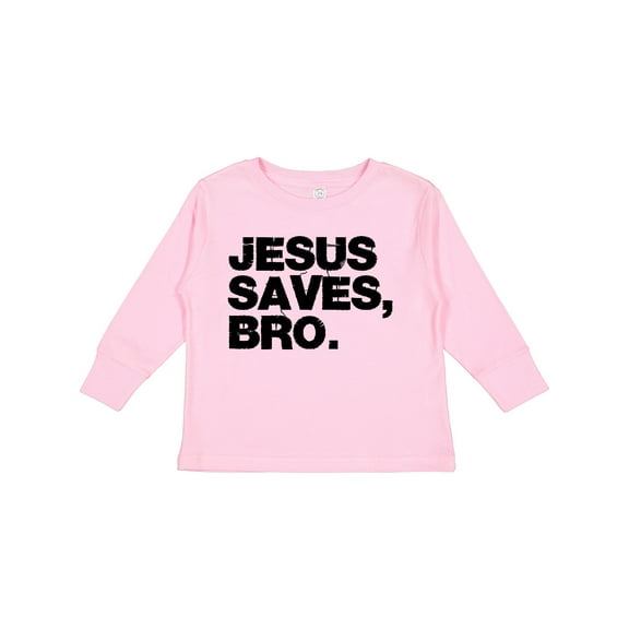 Inktastic Jesus Saves Bro Christian Boys or Girls Long Sleeve Toddler T-Shirt