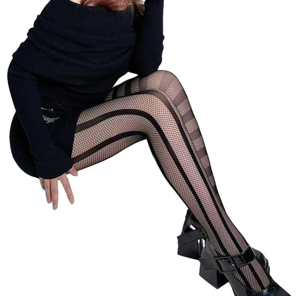 Womens Tights Pantyhose Ladies Thin Long Black Pattern Stockings Tights