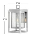 thumbnail image 4 of 1 Light Small Outdoor Wall Lantern in Transitional Style 7 inches Wide By 12 inches High-Oil Rubbed Bronze Finish-Incandescent Lamping Type Bailey, 4 of 8