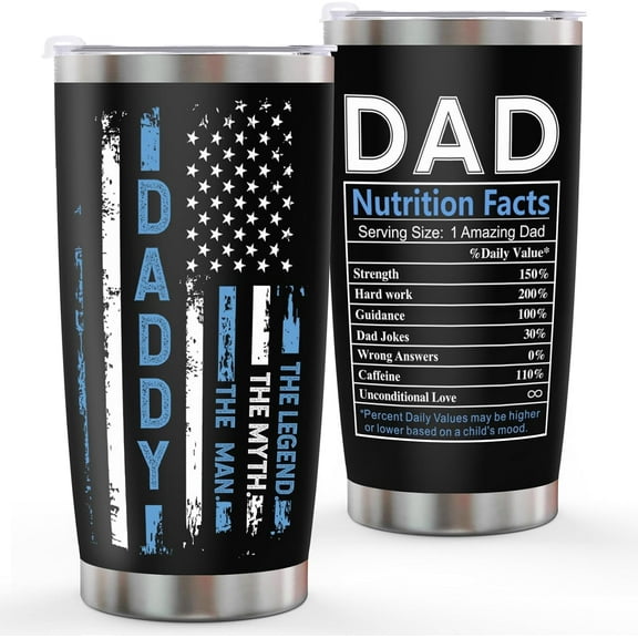 Christmas Gifts for Dad and Husband from Daughter Son Wife, Stocking Stuffer for Stepdad Father in Law Him Bonus Daddy Papa Grandpa Uncle, Funny Birthday Christmas Anniversary Presents-20 oz Tumbler